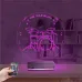 Bateri Baterist Kişiye Özel 3D Lamba - Masa Gece Lambası