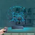 Bateri Baterist Kişiye Özel 3D Lamba - Masa Gece Lambası