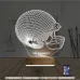 Beyzbol Kask Kişiye Özel 3D Lamba - Masa Gece Lambası