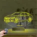 Araba Bmw 4.20 Kişiye Özel 3D Lamba - Masa Gece Lambası