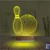 Bowling Topu Kişiye Özel 3D Lamba - Masa Gece Lambası