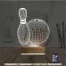Bowling Topu Kişiye Özel 3D Lamba - Masa Gece Lambası
