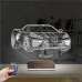 Araba Chevrolet Corvette Kişiye Özel 3D Lamba - Masa Gece Lambası