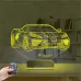 Araba Chevrolet Corvette Kişiye Özel 3D Lamba - Masa Gece Lambası