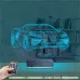 Araba Chevrolet Corvette Kişiye Özel 3D Lamba - Masa Gece Lambası