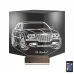 Araba Crysler C300 Kişiye Özel 3D Lamba - Masa Gece Lambası