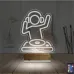 Dj Mixer Kişiye Özel 3D Lamba - Masa Gece Lambası