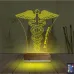 Doktor Tıp Logo Kişiye Özel 3D Lamba - Masa Gece Lambası