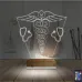 Doktor Tıp Logo Kişiye Özel 3D Lamba - Masa Gece Lambası