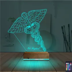 Doktor Tıp Logo Kişiye Özel 3D Lamba - Masa Gece Lambası