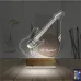 Elektro Gitar Müzik Kişiye Özel 3D Lamba - Masa Gece Lambası