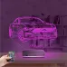 Spor Araba Mustang Kişiye Özel 3D Lamba - Masa Gece Lambası