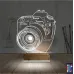 Fotoğraf Makinesi Fotoğrafçı Kişiye Özel 3D Lamba - Masa Gece Lambası