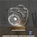 Fotoğraf Makinesi Fotoğrafçı Kişiye Özel 3D Lamba - Masa Gece Lambası
