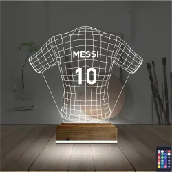 Futbol Forma Taraftar Kişiye Özel 3D Lamba - Masa Gece Lambası