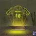 Futbol Forma Taraftar Kişiye Özel 3D Lamba - Masa Gece Lambası