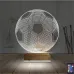 Futbol Topu Futbolcu Taraftar Kişiye Özel 3D Lamba - Masa Gece Lambası