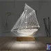 Gemi Kaptan Kişiye Özel 3D Lamba - Masa Gece Lambası