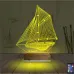 Gemi Kaptan Kişiye Özel 3D Lamba - Masa Gece Lambası
