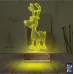 Geyik Yılbaşı Kişiye Özel 3D Lamba - Masa Gece Lambası