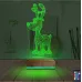 Geyik Yılbaşı Kişiye Özel 3D Lamba - Masa Gece Lambası