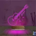 Klasik Gitar Müzik Kişiye Özel 3D Lamba - Masa Gece Lambası