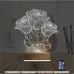 Sevgiliye Gül Kişiye Özel 3D Lamba - Masa Gece Lambası