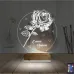 Gül Canım Annem Kişiye Özel 3D Lamba - Masa Gece Lambası