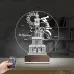 İzmir Saat Kulesi Atatürk Kişiye Özel 3D Lamba - Masa Gece Lambası
