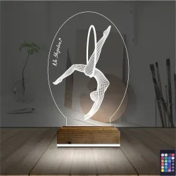 Jimnastik Kişiye Özel 3D Lamba - Masa Gece Lambası