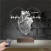 Kalp Doktoru Cerrah Kişiye Özel 3D Lamba - Masa Gece Lambası