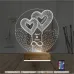 Kalp Sevgiliye Hediye Kişiye Özel 3D Lamba - Masa Gece Lambası