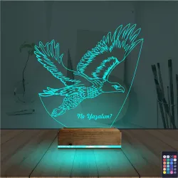 Kartal Taraftar Kişiye Özel 3D Lamba - Masa Gece Lambası