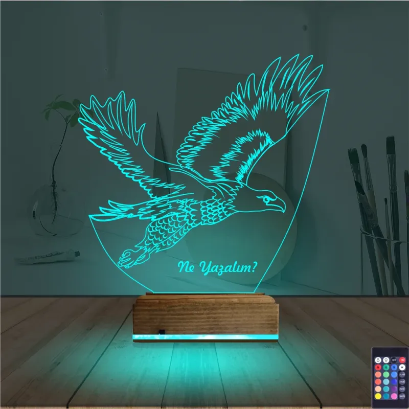 Kartal Taraftar Kişiye Özel 3D Lamba - Masa Gece Lambası