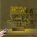 Kedi Fincan Tasarım Kişiye Özel 3D Lamba - Masa Gece Lambası