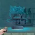 Kedi Fincan Tasarım Kişiye Özel 3D Lamba - Masa Gece Lambası