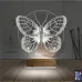 Kelebek Kişiye Özel 3D Lamba - Masa Gece Lambası