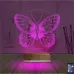 Kelebek Kişiye Özel 3D Lamba - Masa Gece Lambası