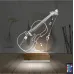 Keman Müzik Enstrüman Kişiye Özel 3D Lamba - Masa Gece Lambası