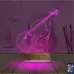 Keman Müzik Enstrüman Kişiye Özel 3D Lamba - Masa Gece Lambası