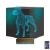 Köpek Boxer Kişiye Özel 3D Lamba - Masa Gece Lambası