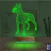 Köpek Boxer Kişiye Özel 3D Lamba - Masa Gece Lambası