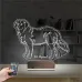 Köpek Golden Kişiye Özel 3D Lamba - Masa Gece Lambası