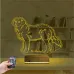 Köpek Golden Kişiye Özel 3D Lamba - Masa Gece Lambası