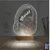 Dj Müzik Kulaklık Kişiye Özel 3D Lamba - Masa Gece Lambası