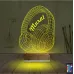 Dj Müzik Kulaklık Kişiye Özel 3D Lamba - Masa Gece Lambası