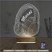 Dj Müzik Kulaklık Kişiye Özel 3D Lamba - Masa Gece Lambası