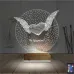 Kalp Melek Sevgiliye Hediye Kişiye Özel 3D Lamba - Masa Gece Lambası