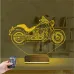 Motosiklet Harley Motor Kişiye Özel 3D Lamba - Masa Gece Lambası