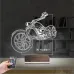 Motosiklet Harley Motor Kişiye Özel 3D Lamba - Masa Gece Lambası